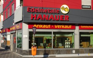 Edelmetalle Hanauer | Verkaufsräume Außenansicht